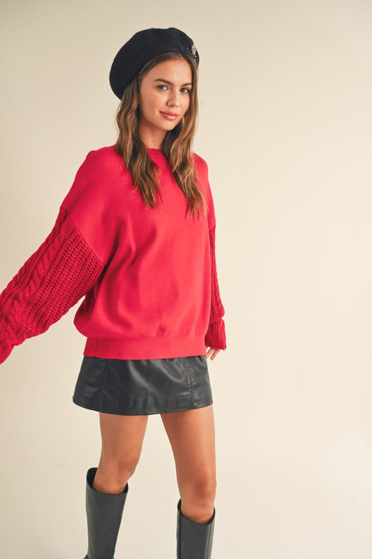 Maggie Knit Sleeve Sweater