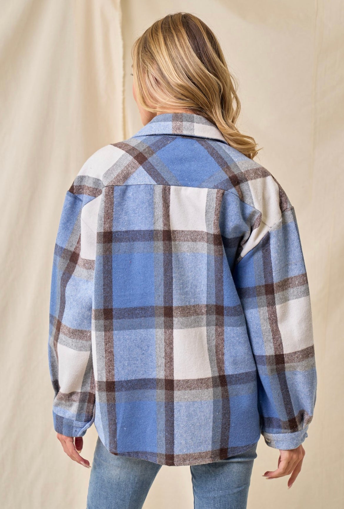 Donna blue shacket