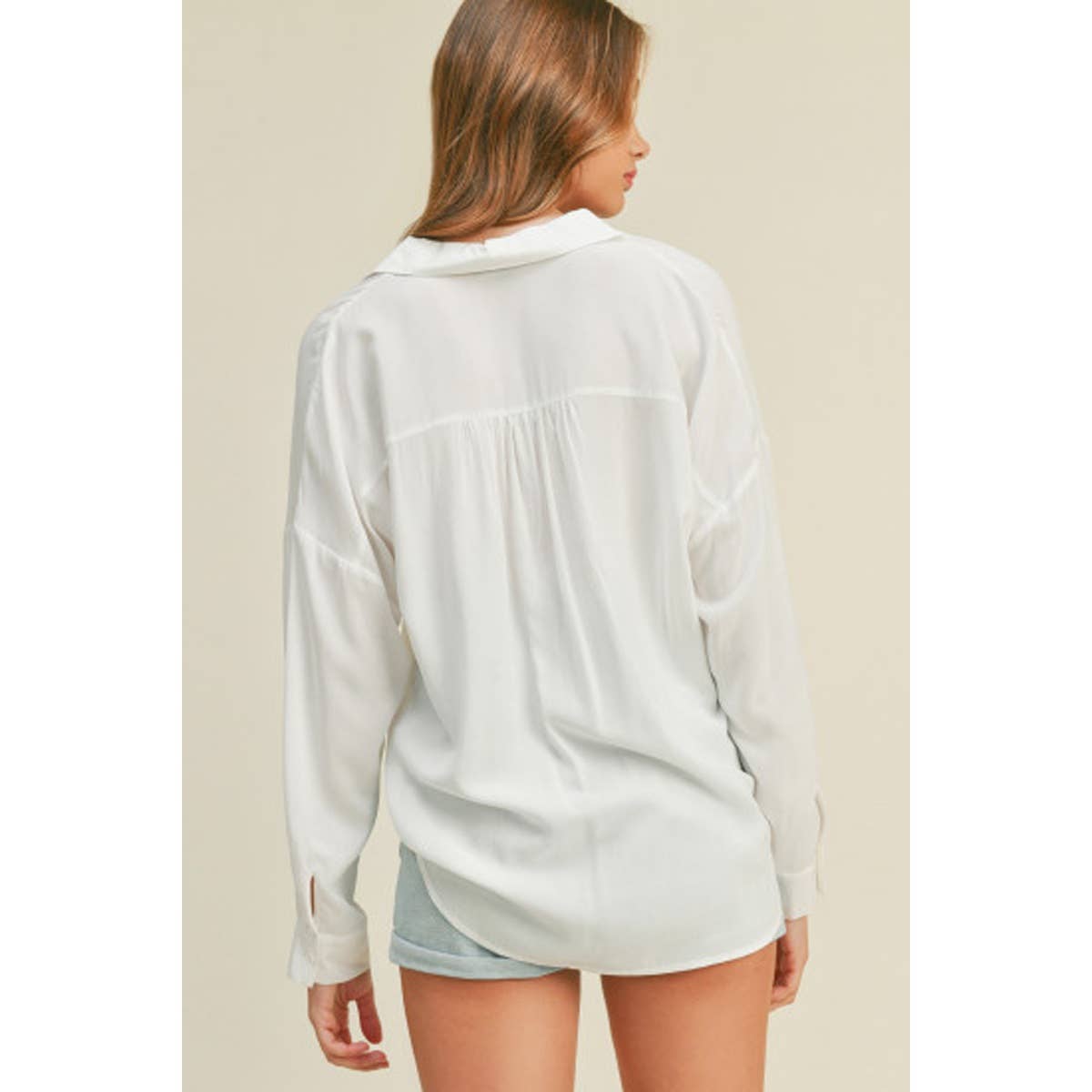 OVERSIZED LONG SLEEVE BUTTON DOWN SHIRT