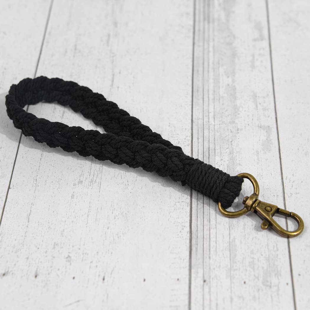Boho Macrame Keychain Red