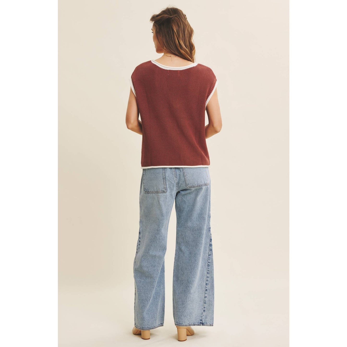 Drawstring Wide Leg Denim