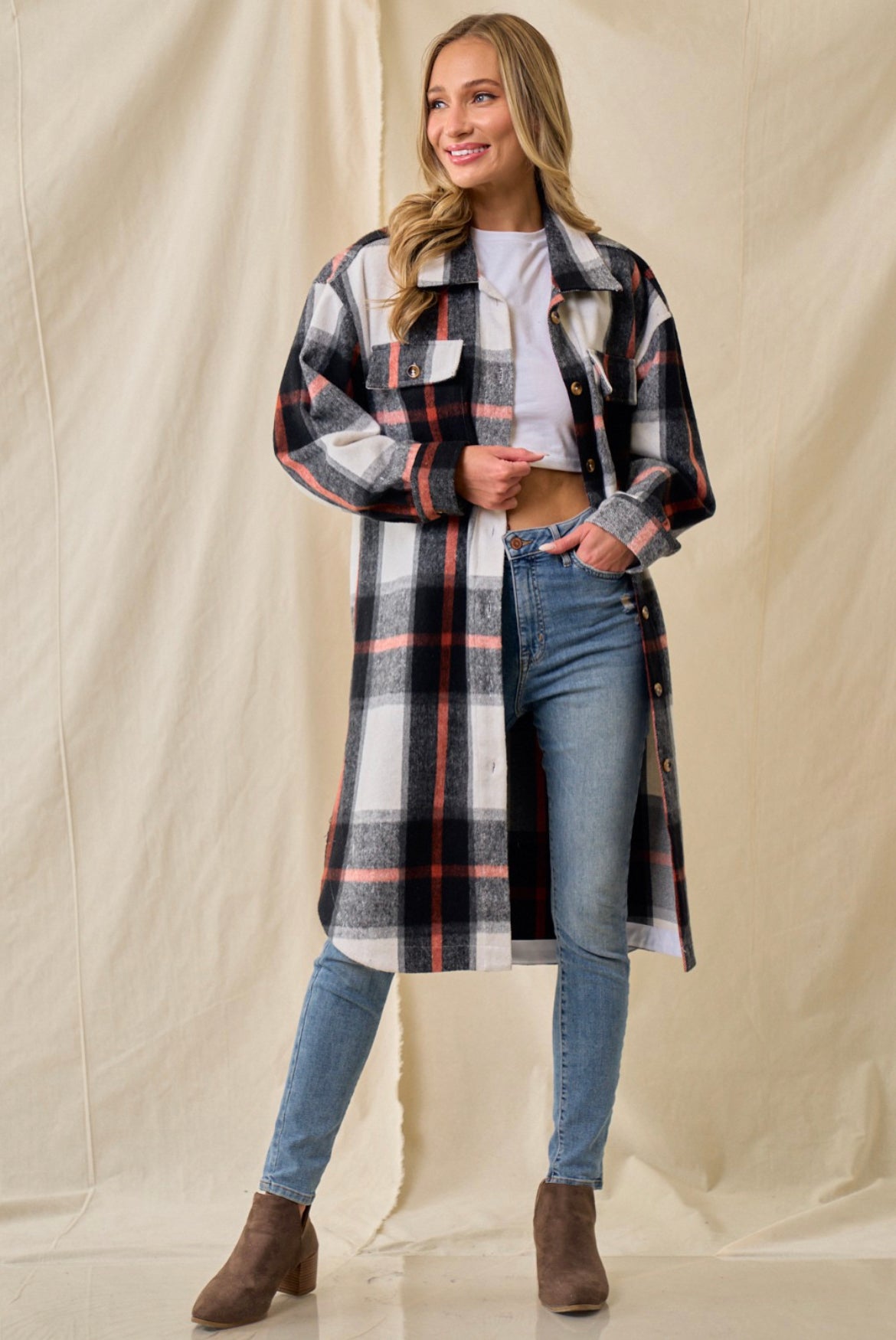 Paisley plaid light jacket