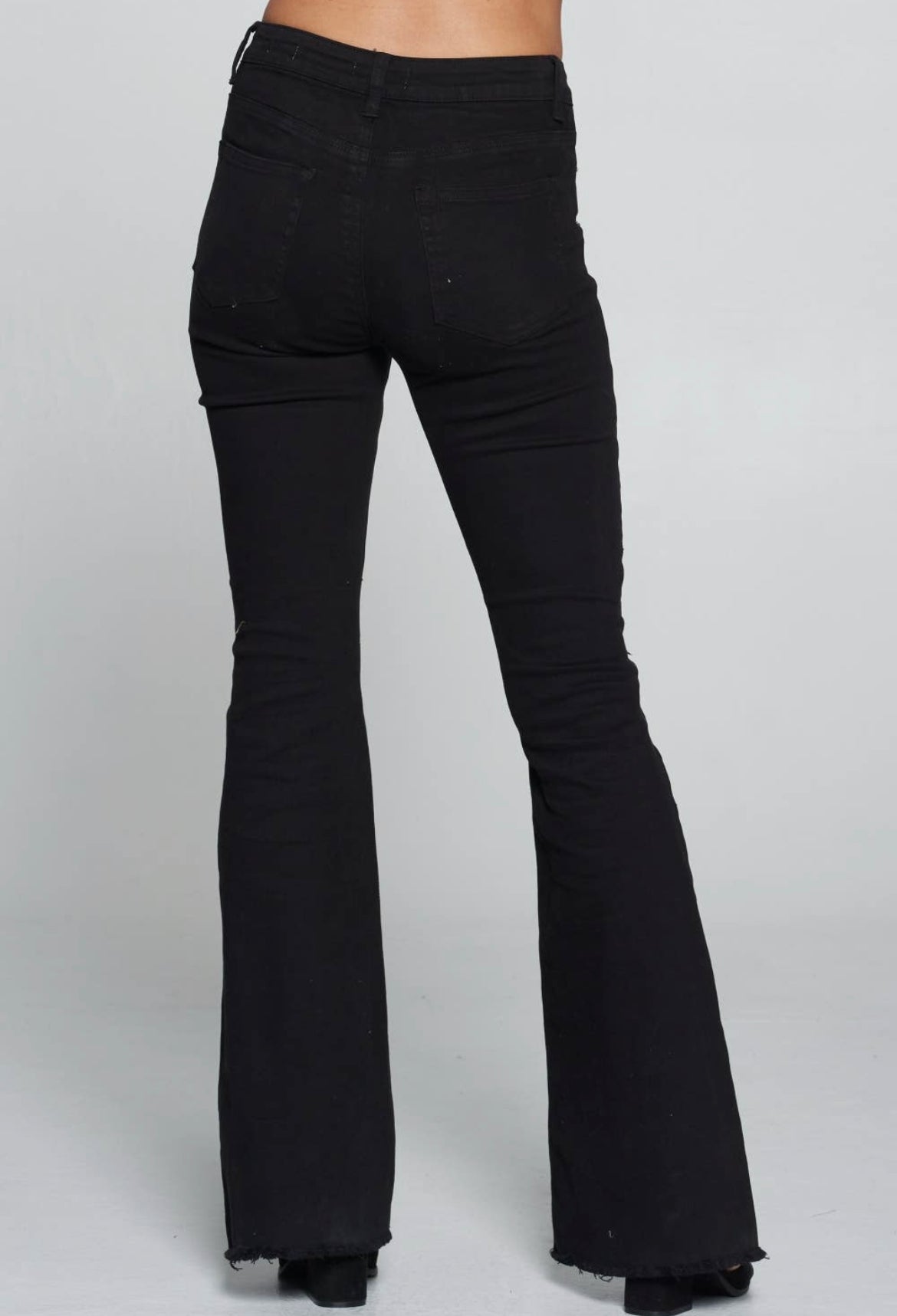 High Rise Black Flare Jean