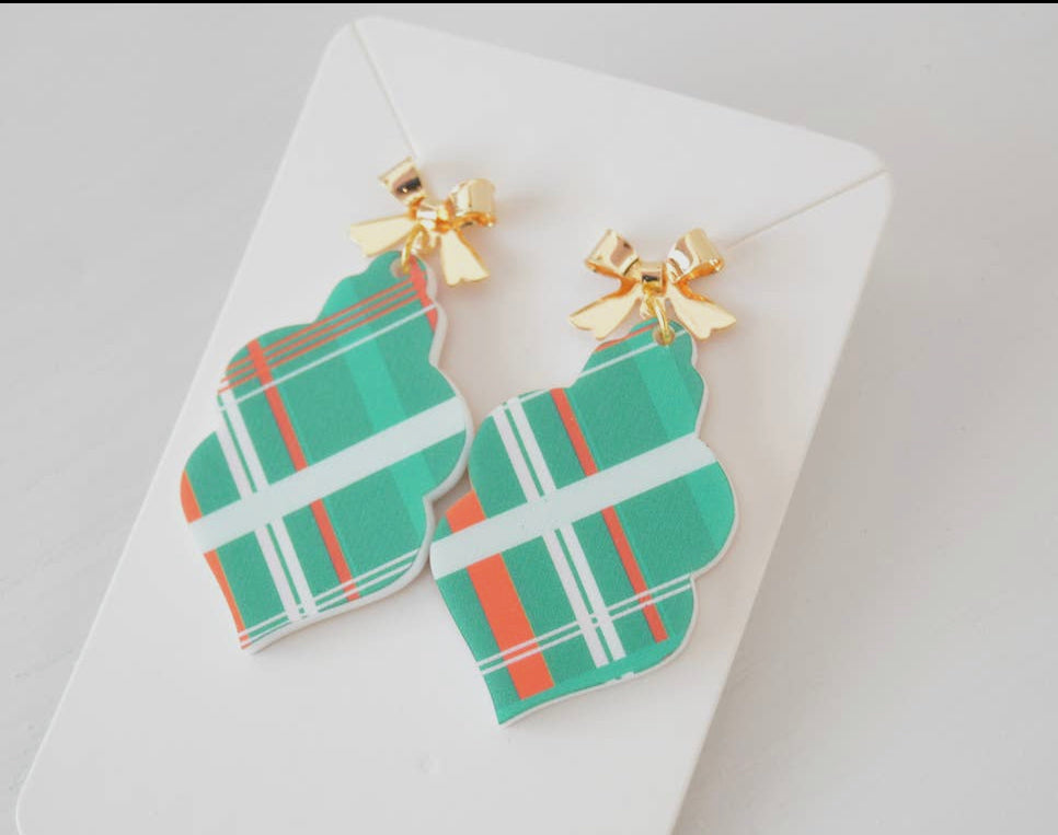 Christmas Plaid Earring