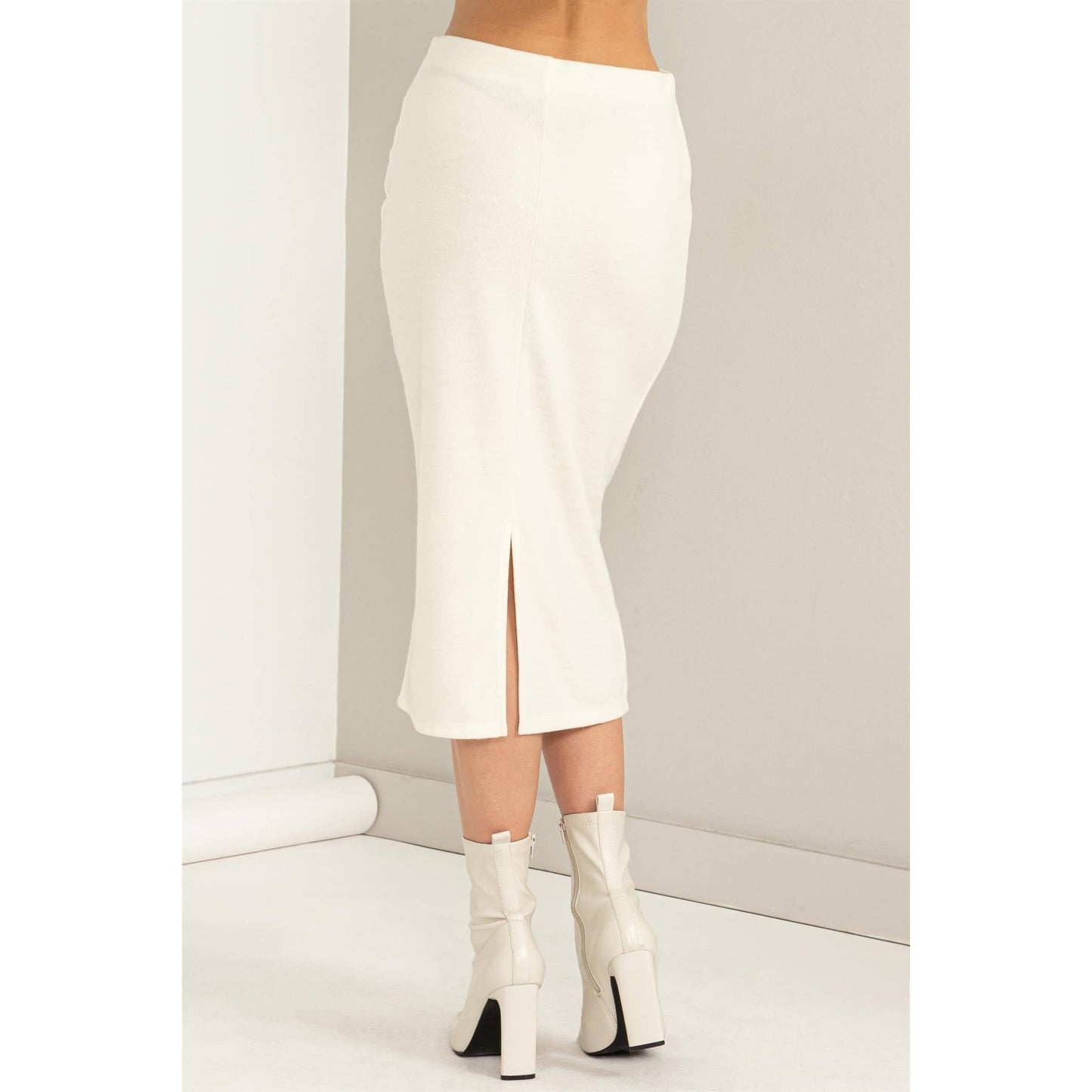 Haley Cream Midi Skirt