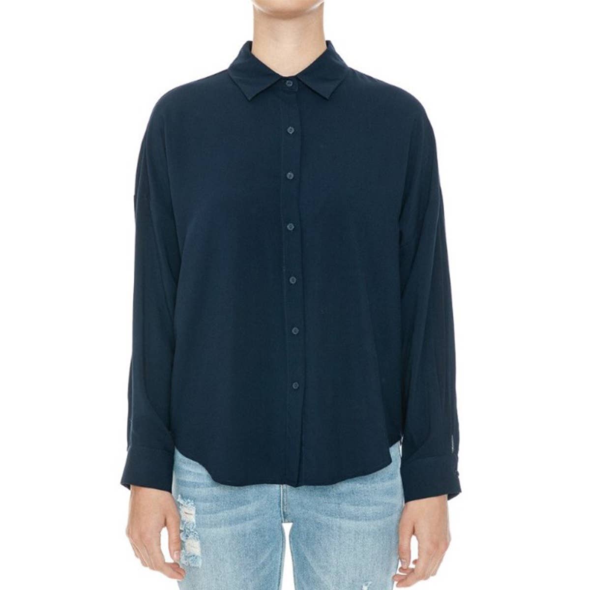 OVERSIZED LONG SLEEVE BUTTON DOWN SHIRT