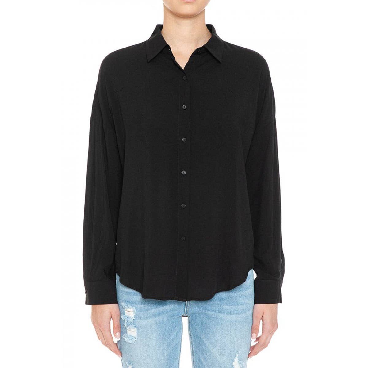 OVERSIZED LONG SLEEVE BUTTON DOWN SHIRT