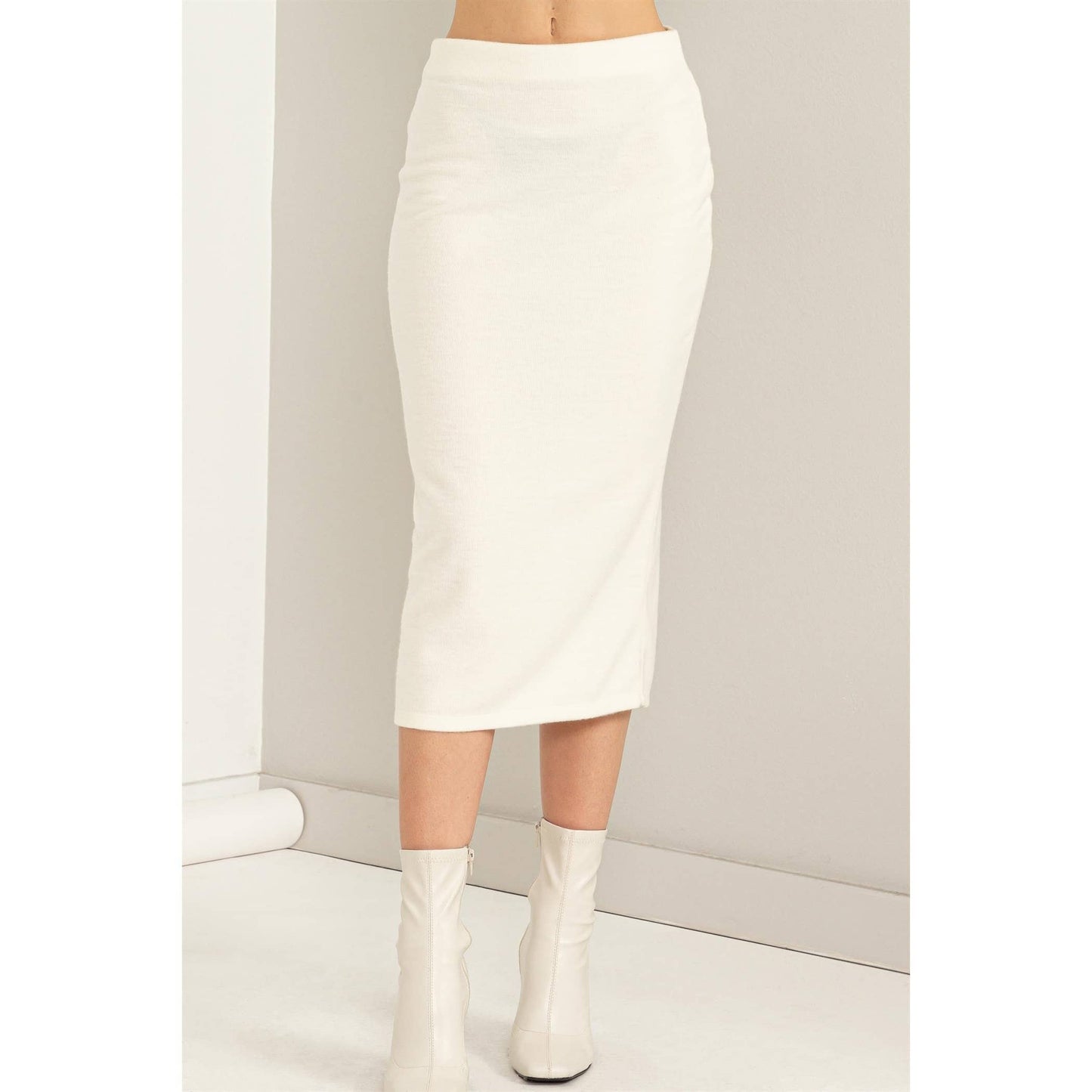 Haley Cream Midi Skirt