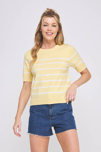 Perfect Yellow Stripe Crew