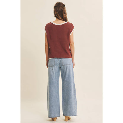 Drawstring Wide Leg Denim