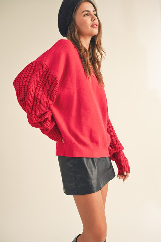 Maggie Knit Sleeve Sweater