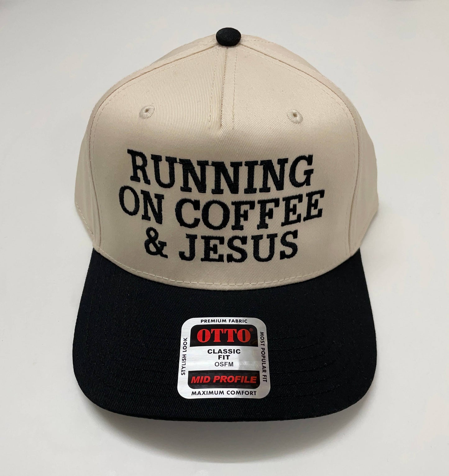 "Running on Coffee and Jesus" Hat