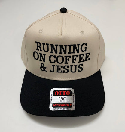 "Running on Coffee and Jesus" Hat