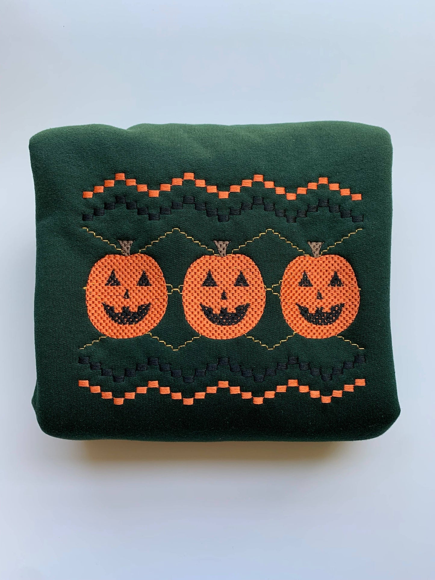 Pumpkin Embroidered Sweatshirts