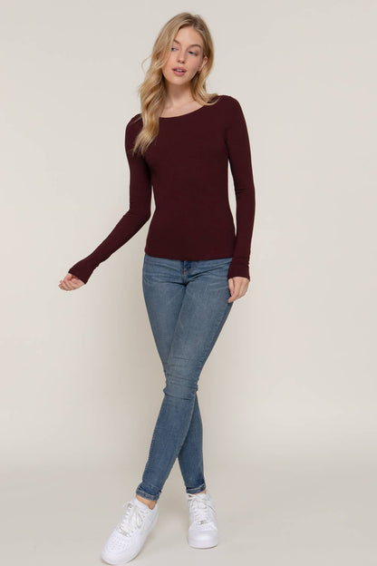 The Basic Ribbed Long Sleeve Tee