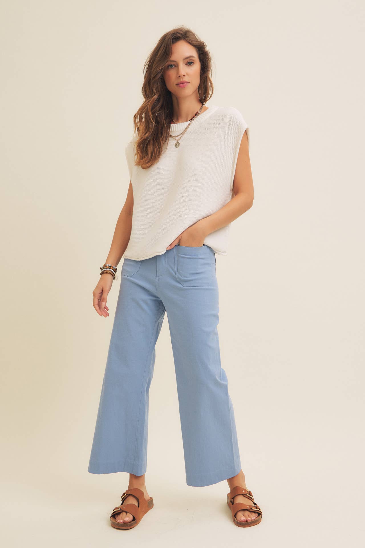 Blue Ankle Pant