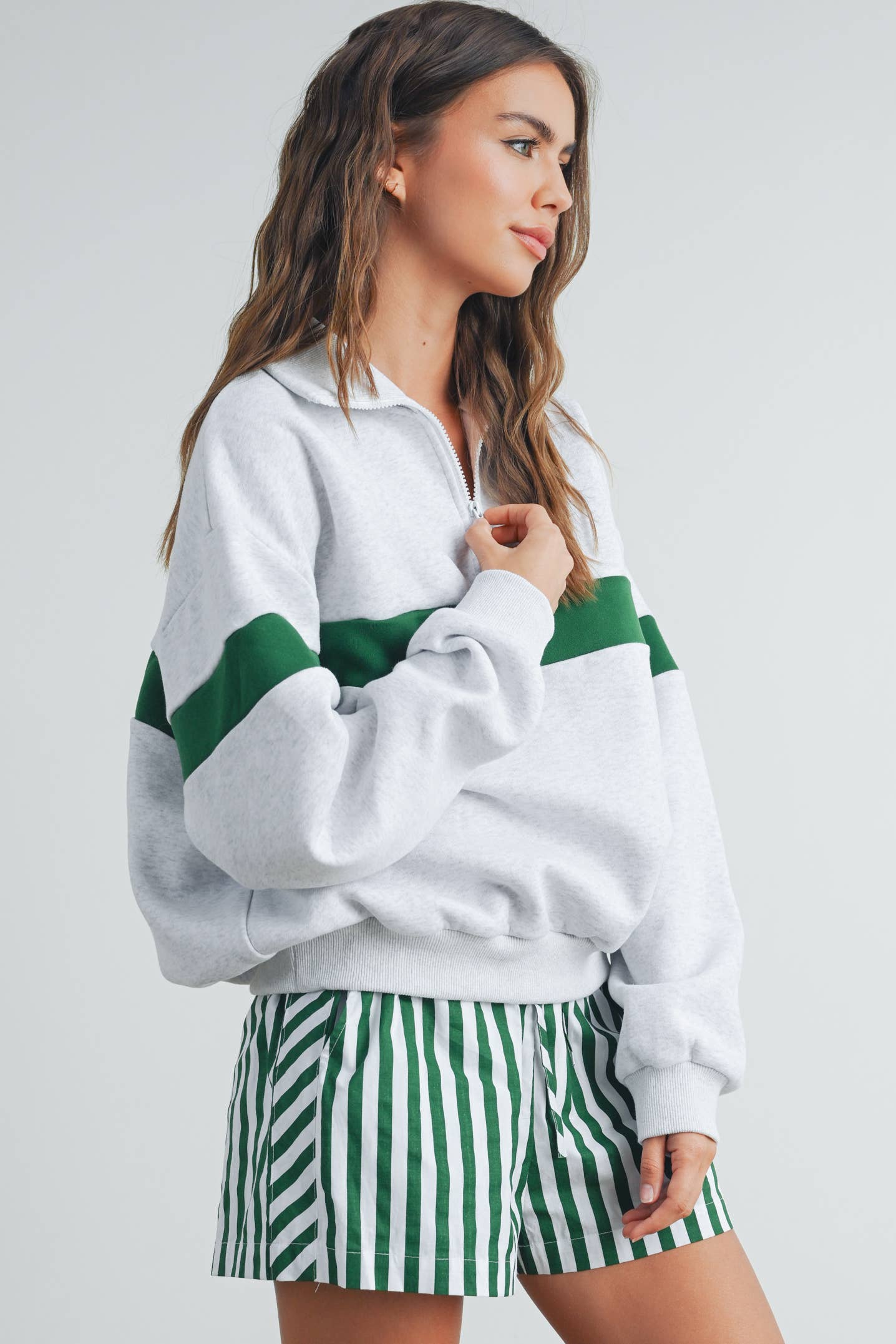 The Varsity Verde Half Zip