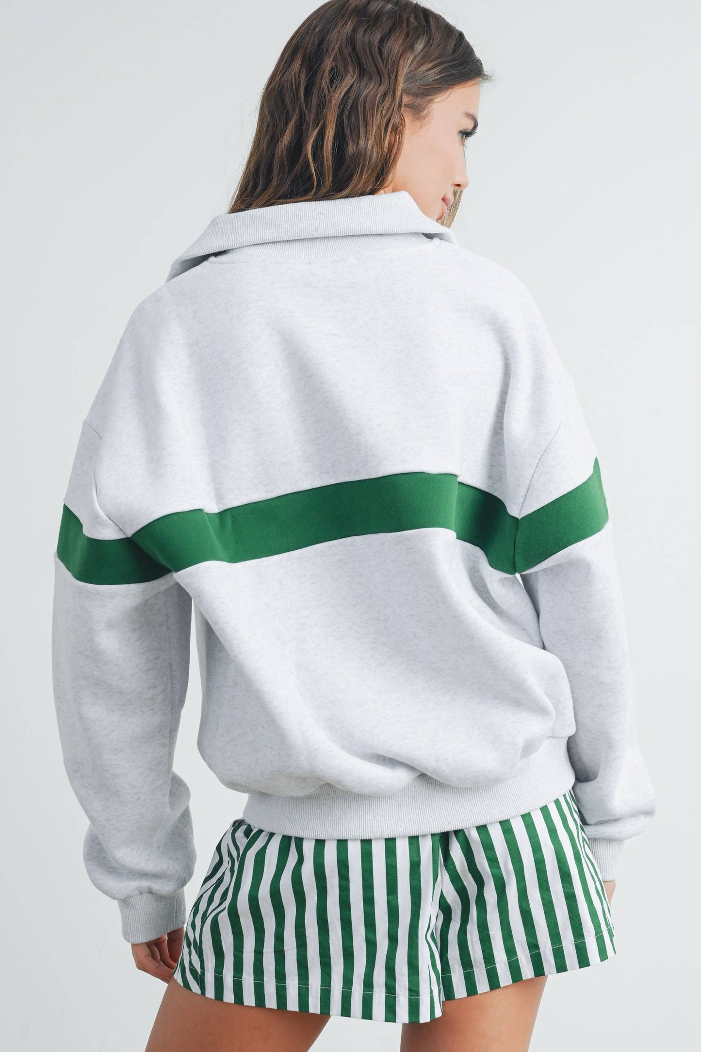 The Varsity Verde Half Zip