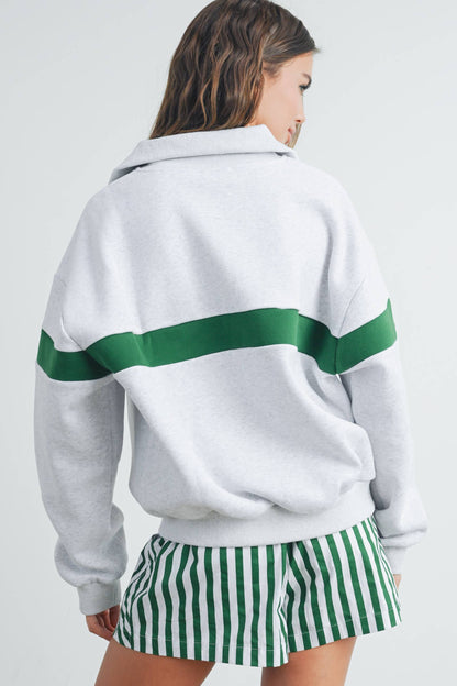 The Varsity Verde Half Zip