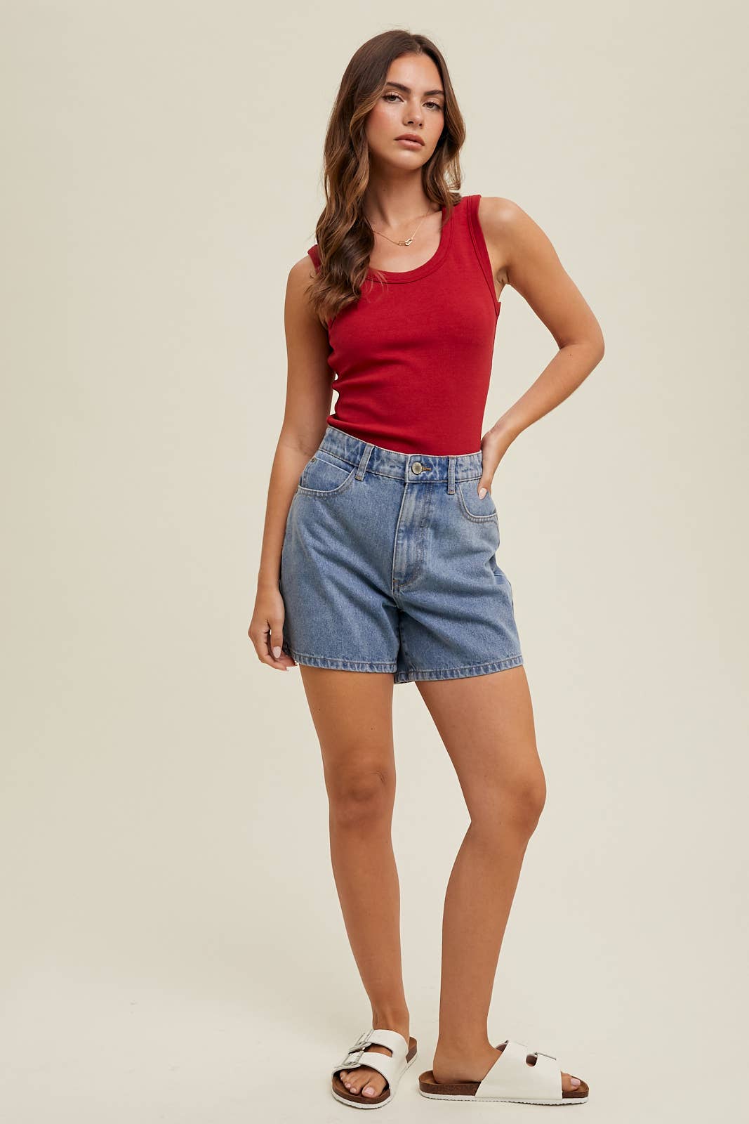 CLASSIC DENIM MOM SHORT