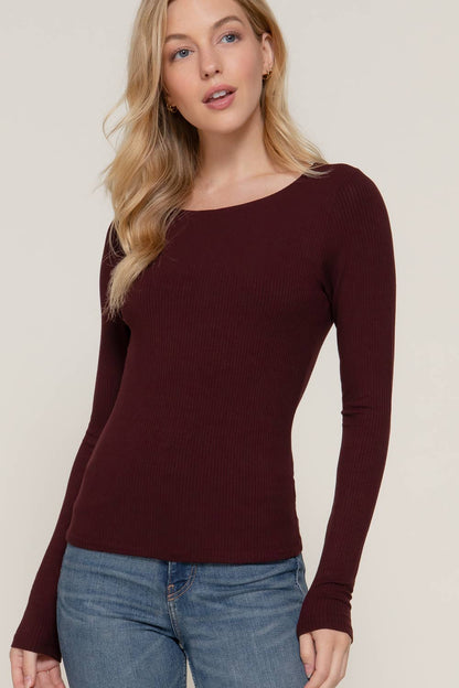 The Basic Ribbed Long Sleeve Tee