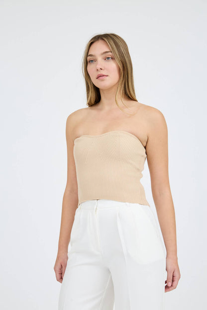 Sweetheart Ribbed tube top