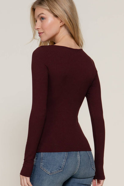 The Basic Ribbed Long Sleeve Tee