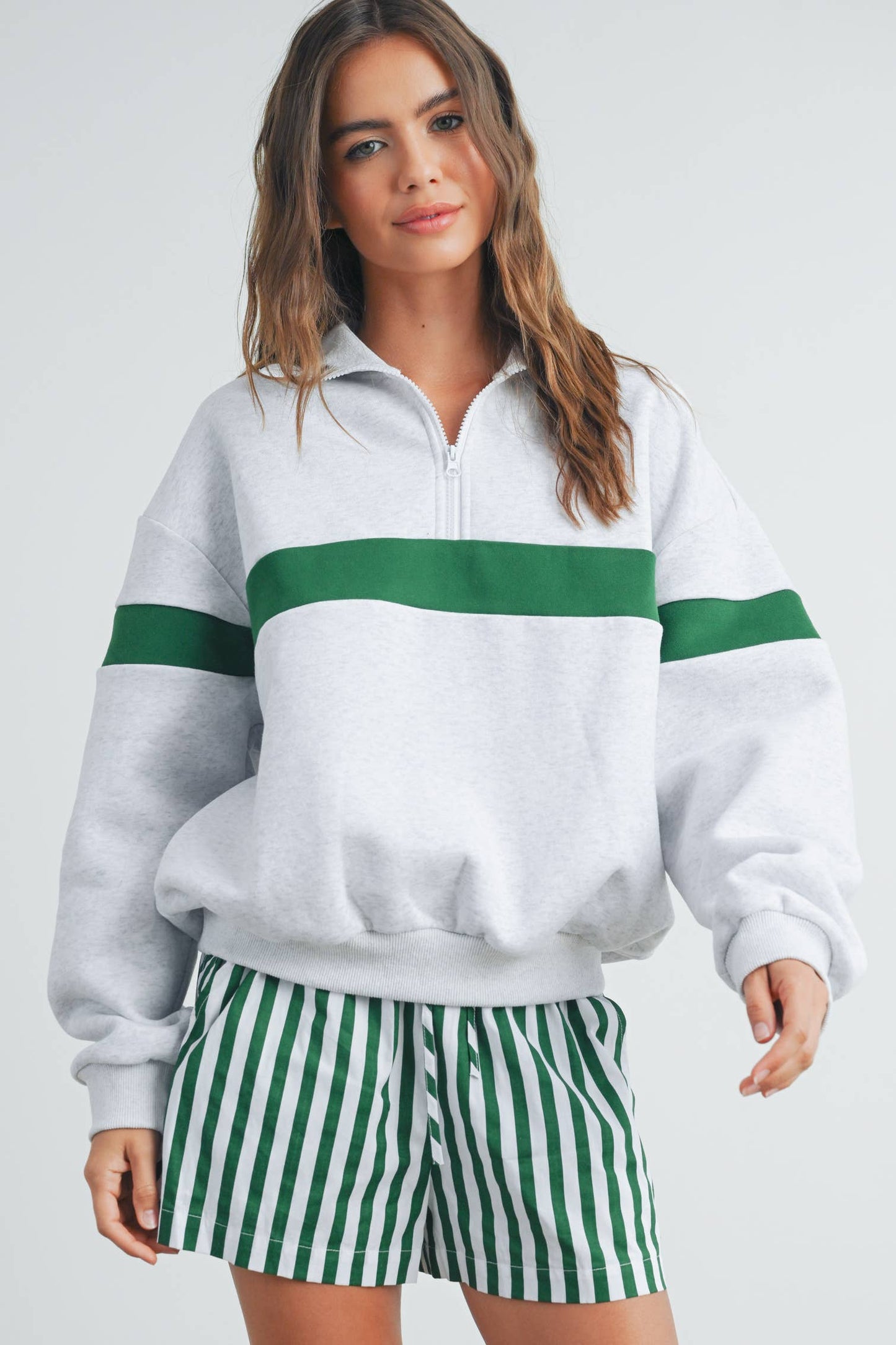 The Varsity Verde Half Zip