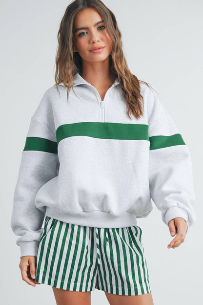 The Varsity Verde Half Zip