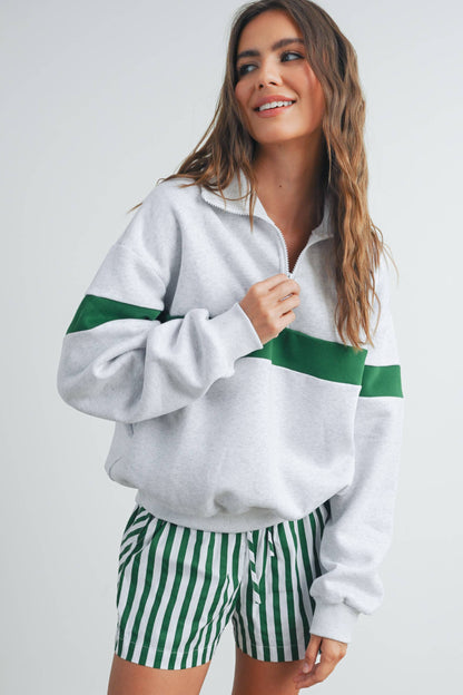 The Varsity Verde Half Zip